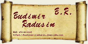 Budimir Radusin vizit kartica